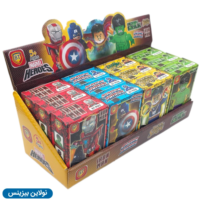 قیمت و خرید لگو آدمک بی تی مدل مارول هیروز Marvel Heros بسته 12 عددی کد BT9017-20 | نولاین بیزینس