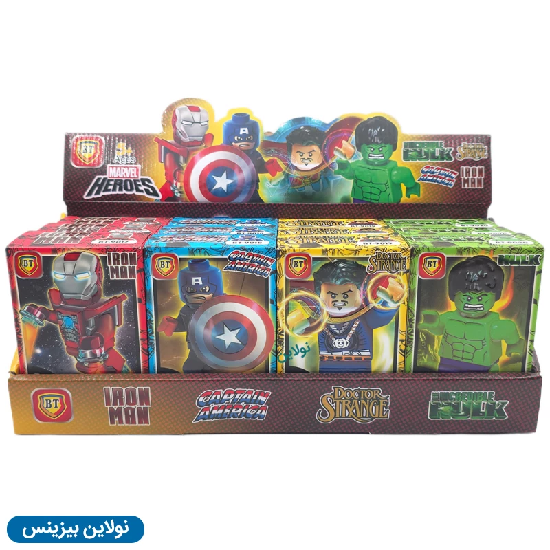 قیمت و خرید لگو آدمک بی تی مدل مارول هیروز Marvel Heros بسته 12 عددی کد BT9017-20 | نولاین بیزینس