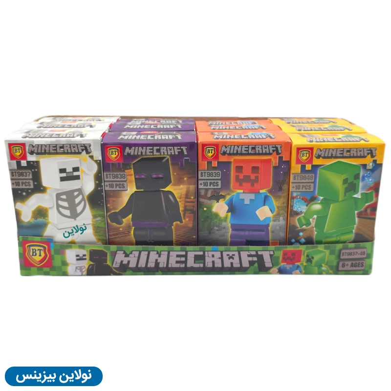 قیمت و خرید لگو آدمک بی تی مدل ماینکرافت Minecraft بسته 12 عددی کد BT9037-40 | نولاین بیزینس