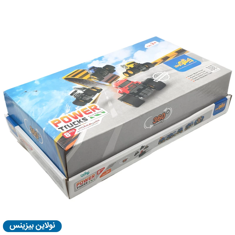 قیمت و خرید ماشین اسباب بازی قدرتی زینگو 360 درجه بسته 8 عددی مدل Power Trucks | نولاین بیزینس