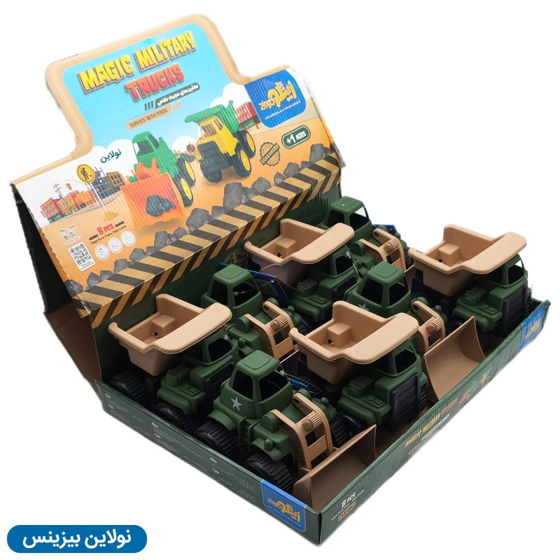 قیمت و خرید ماشین اسباب بازی زینگو مدل کامیون های مجیک نظامی بسته 8 عددی Magic Trucks | نولاین بیزینس