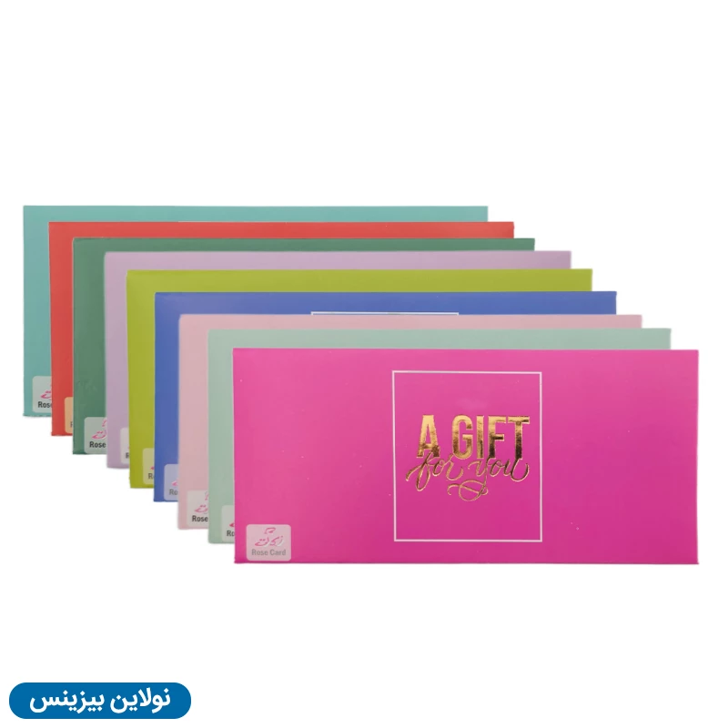 قیمت و خرید پاکت هدیه پول رنگی طلاکوب بسته 50 عددی رز کارت Rose card | نولاین بیزینس