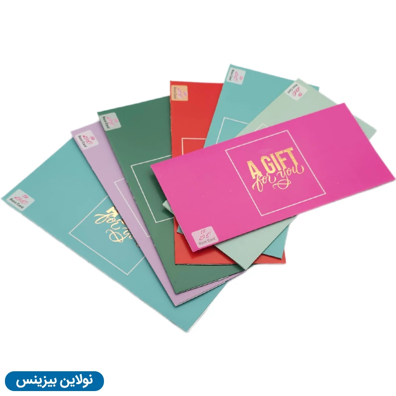 قیمت و خرید پاکت هدیه پول رنگی طلاکوب بسته 50 عددی رز کارت Rose card | نولاین بیزینس