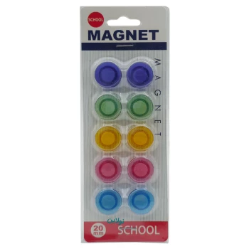 آهن ربا گرد قطر 20 میلی متری بسته 10 عددی School Magnet | نولاین بیزینس