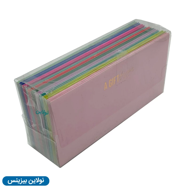 قیمت و خرید پاکت هدیه پول رنگی طلاکوب بسته 50 عددی رز کارت Rose card | نولاین بیزینس