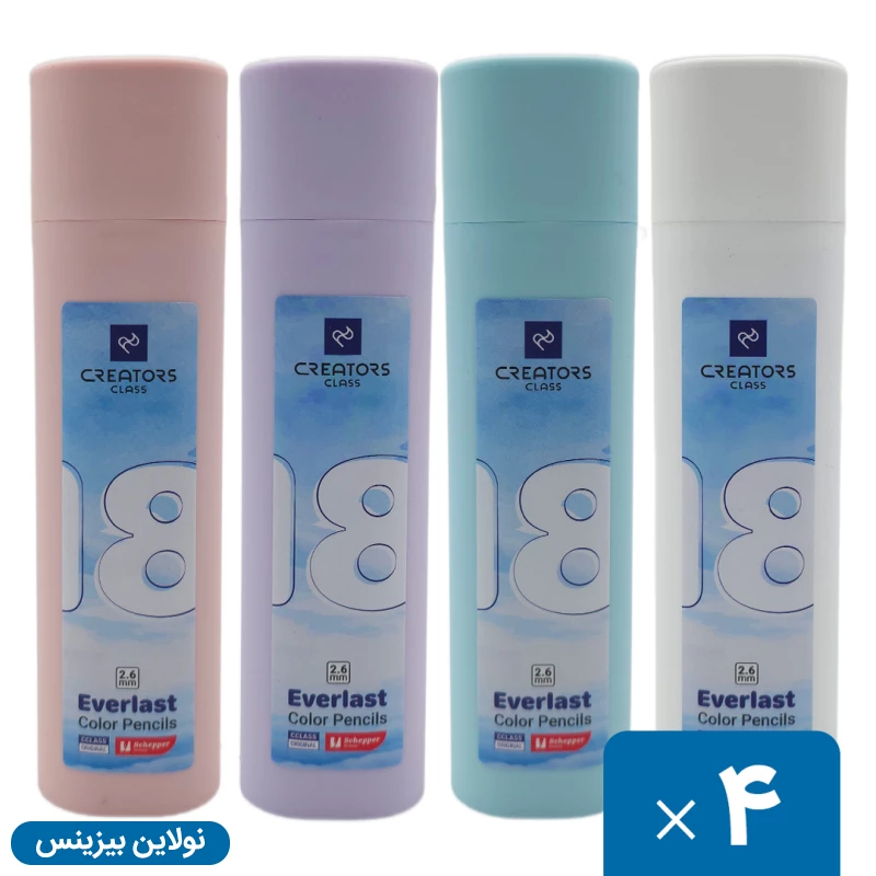 قیمت و خرید مداد رنگی اتودی 18 رنگ سی کلاس مدل everlast بسته 4 عددی کد cp26-18 | نولاین بیزینس