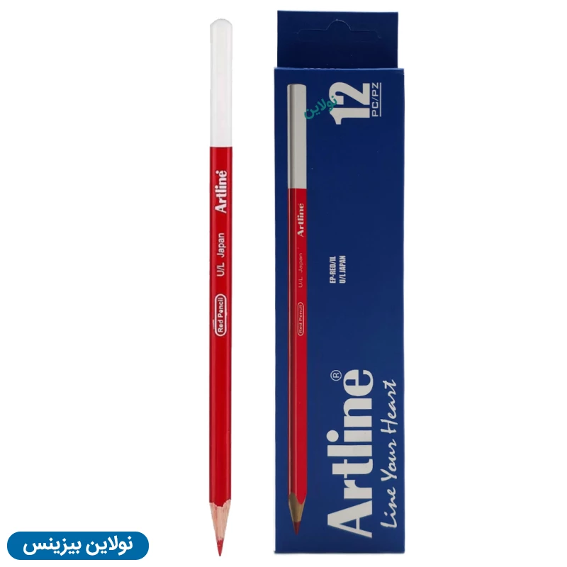 قیمت و خرید مداد قرمز آرت لاین سه گوش مدل graphite pencil بسته 12 عددی | نولاین بیزینس