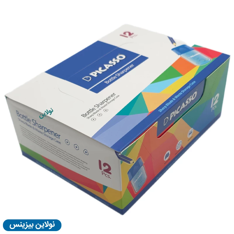 قیمت و خرید تراش مخزن دار پیکاسو مدل بطری کد SH110 بسته 12 عددی | نولاین بیزینس