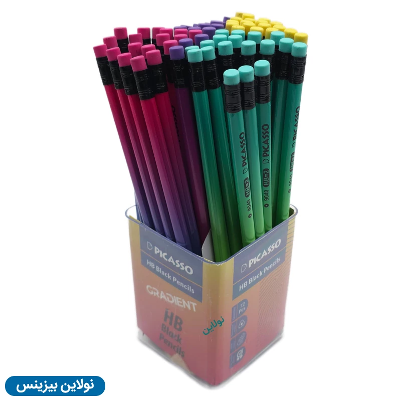 قیمت و خرید مداد مشکی سه گوش پاک کن دار پیکاسو مدل گرادیانت Gradient بسته 72 عددی | نولاین بیزینس