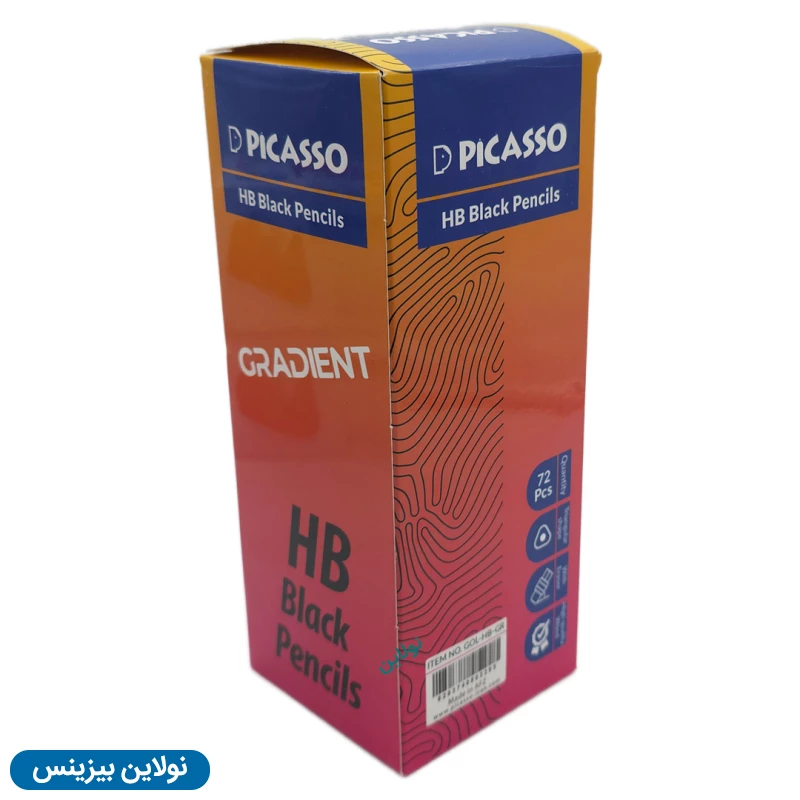قیمت و خرید مداد مشکی سه گوش پاک کن دار پیکاسو مدل گرادیانت Gradient بسته 72 عددی | نولاین بیزینس