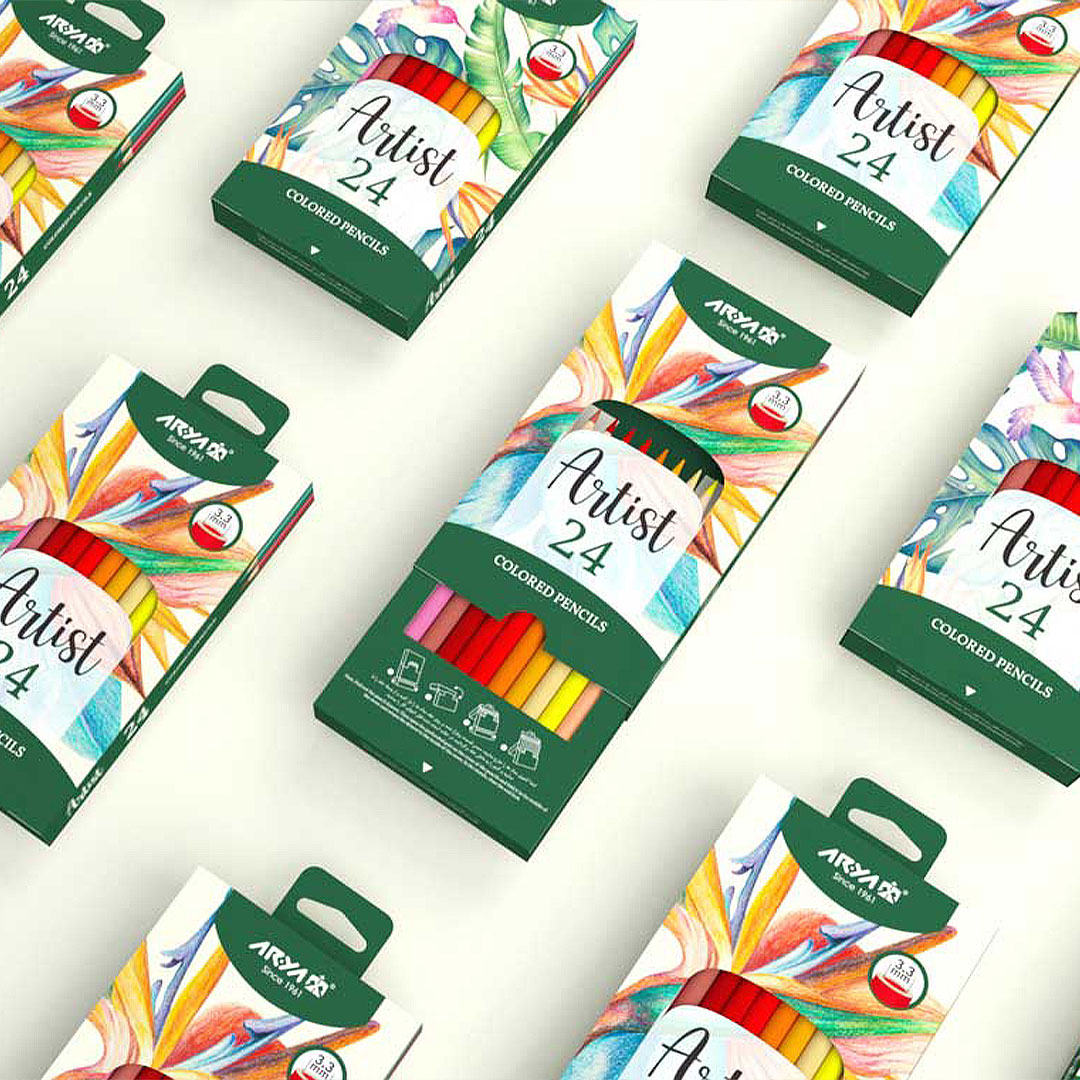قیمت و خرید مداد رنگی 24 رنگ آرتیست آریا Arya Artist | نولاین
