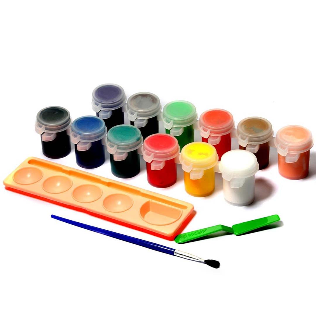 قیمت و خرید گواش 12 رنگ پیوسته طلقی بزرگ آریا کد 4016 | نولاین