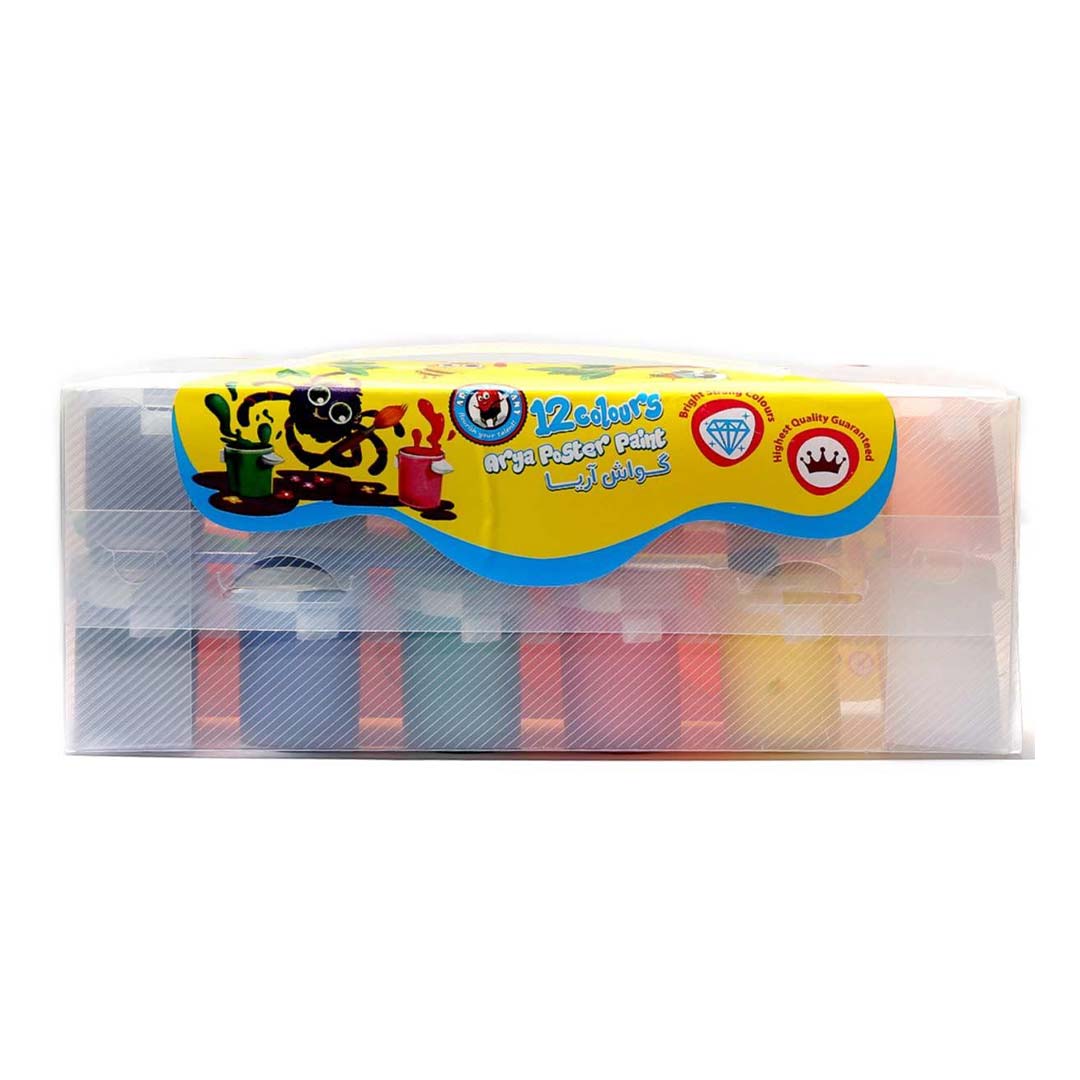 قیمت و خرید گواش 12 رنگ پیوسته طلقی بزرگ آریا کد 4016 | نولاین