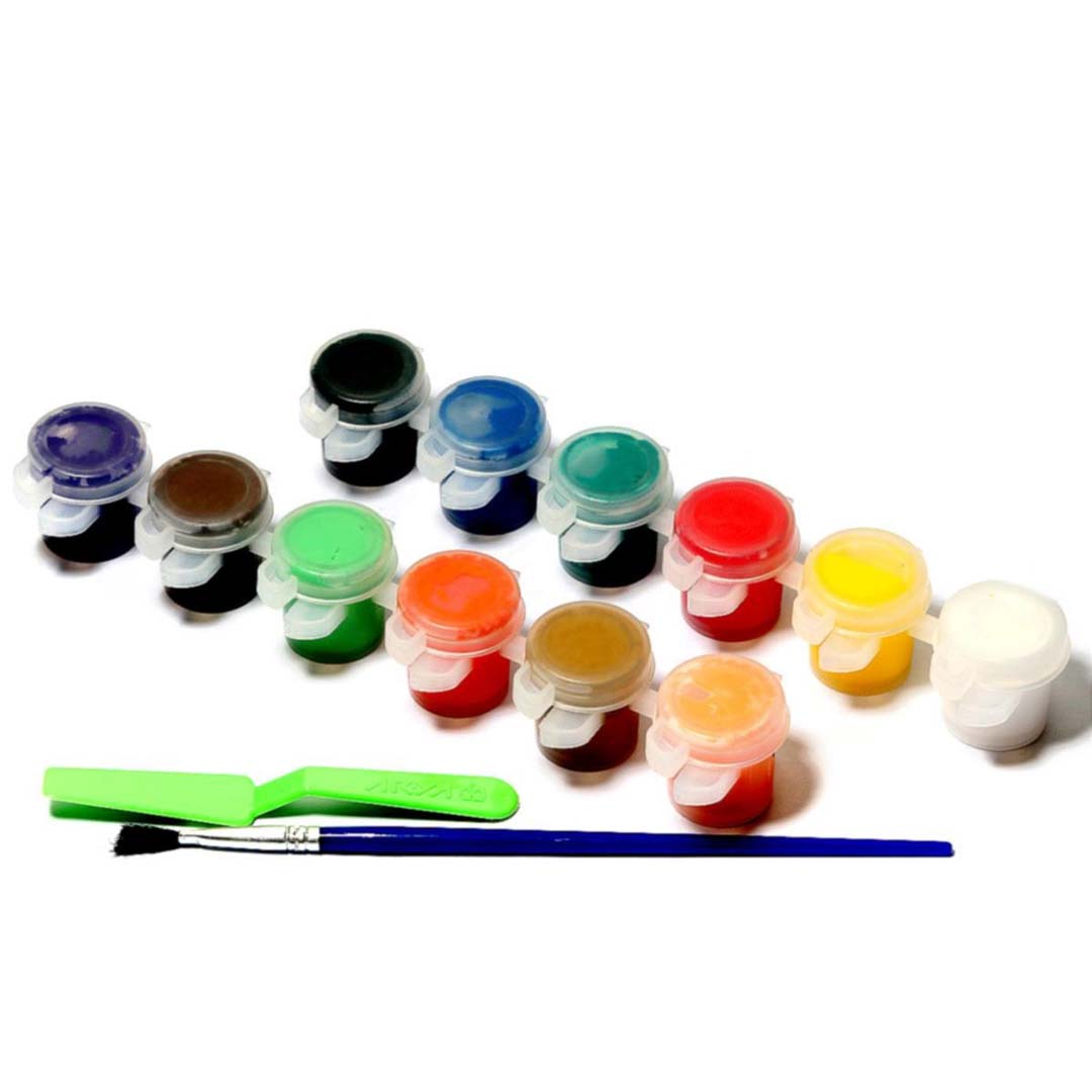 قیمت و خرید گواش 12 رنگ پیوسته طلقی کوچک آریا کد 4015 | نولاین