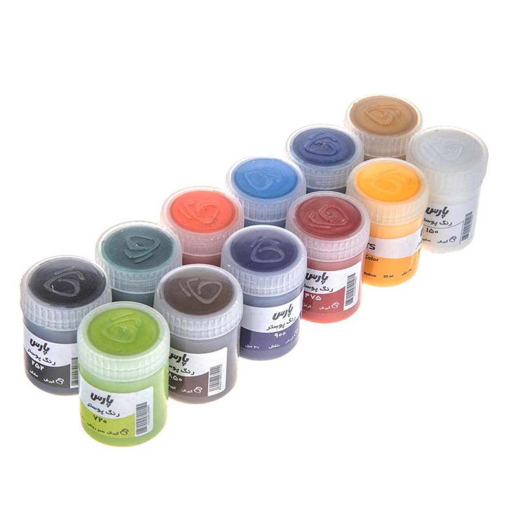 قیمت و خرید گواش 12 رنگ بسته ای پارس | نولاین