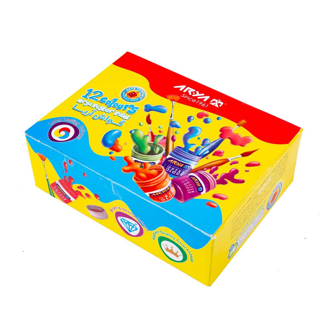 قیمت و خرید گواش 12 رنگ جعبه ای آریا کد 4028 | نولاین