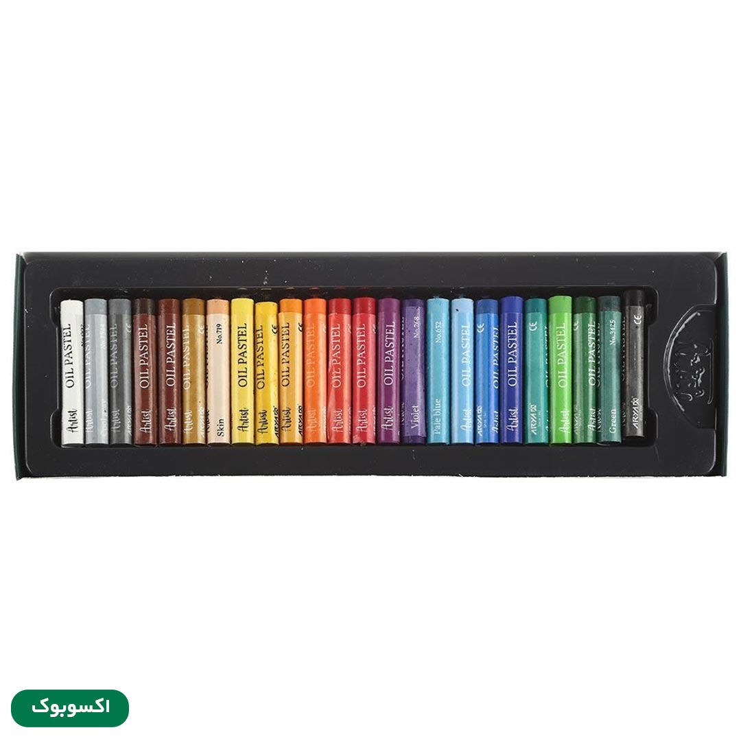 قیمت و خرید پاستل روغنی 24 رنگ آریا مدل آرتیست | نولاین