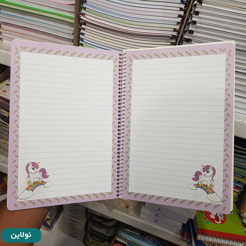 قیمت و خرید دفتر تک خط حاشیه دار 40 برگ سیمی طرح توت فرنگی کد 001 | نولاین