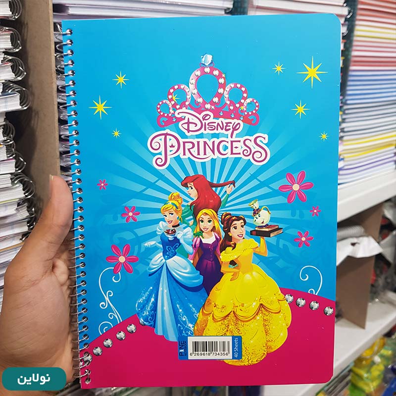 قیمت و خرید دفتر تک خط حاشیه دار 40 برگ سیمی طرح سیندرلا کد 003 | نولاین