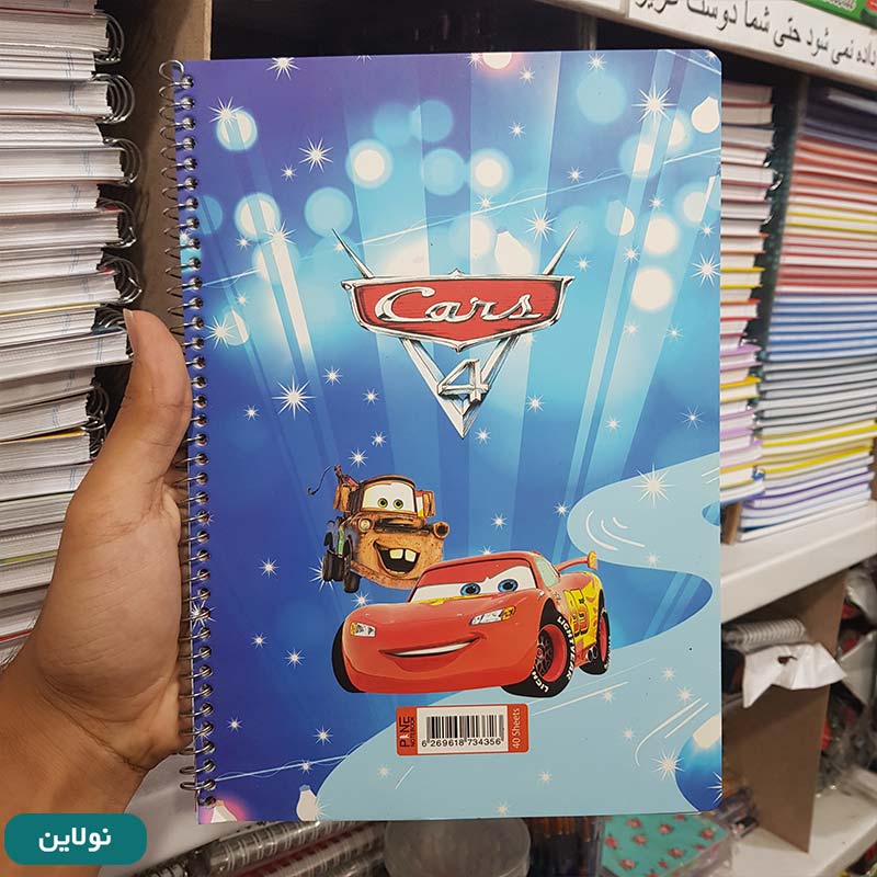 قیمت و خرید دفتر تک خط حاشیه دار 40 برگ سیمی طرح ماشین ها کد 004 | نولاین