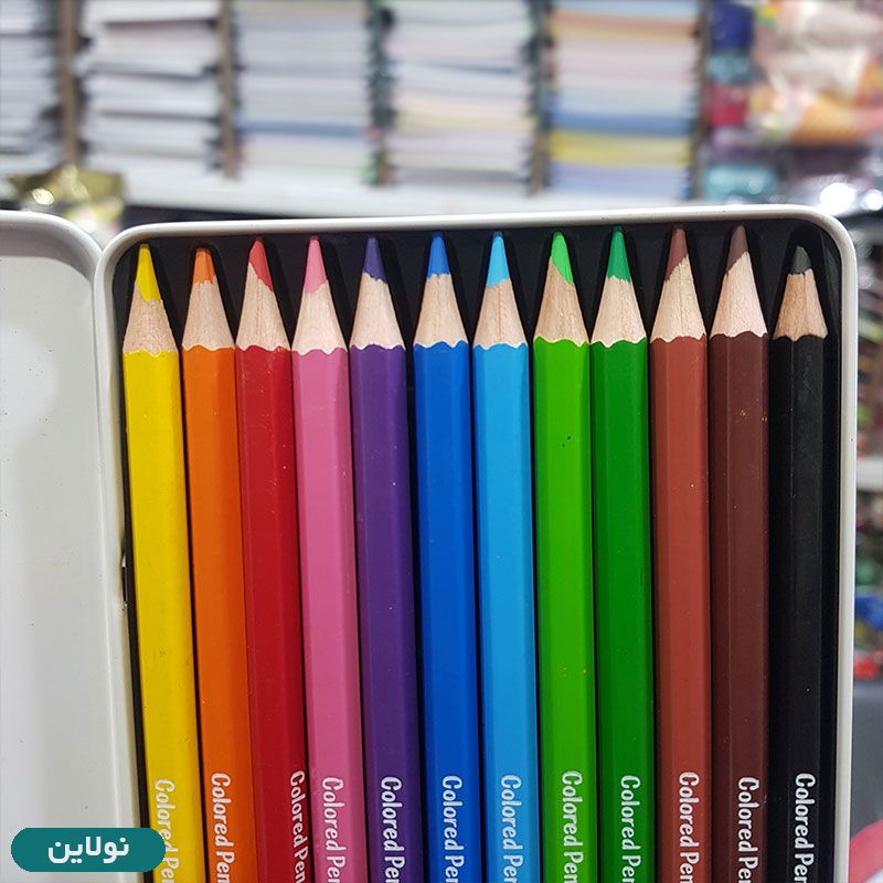 قیمت و خرید مداد رنگی 12 رنگ جعبه فلزی ارژنگ کد 3320 | نولاین قیمت و خرید مداد رنگی 12 رنگ جعبه فلزی ارژنگ کد 3320 | نولاین