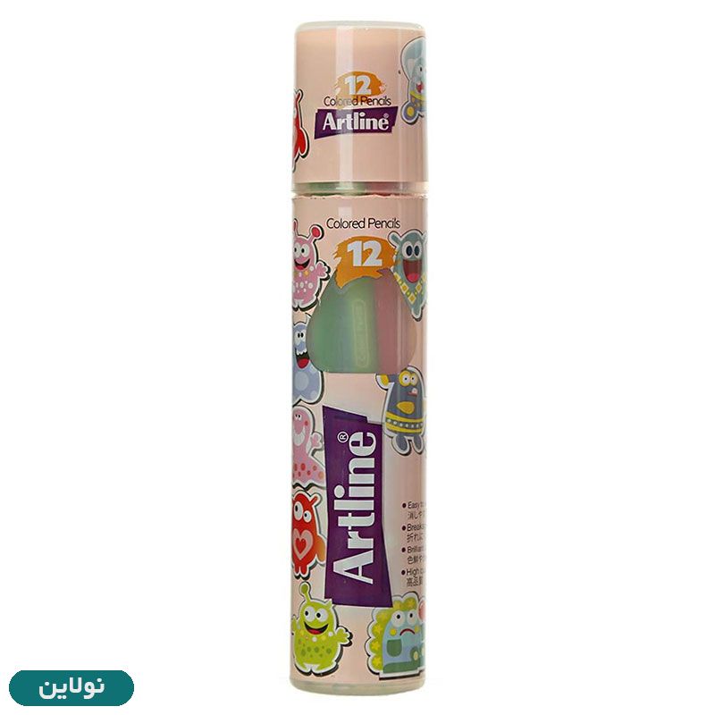 قیمت و خرید مداد رنگی 12 رنگ آرت لاین Artline استوانه ای طرح هیولا | نولاین