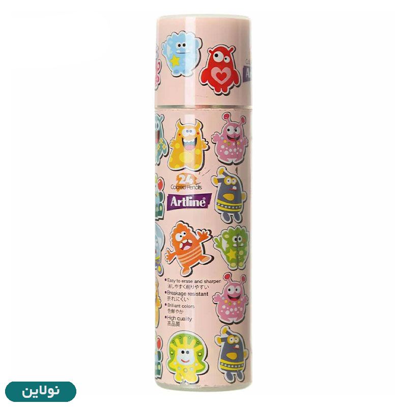 قیمت و خرید مداد رنگی 24 رنگ آرت لاین Artline استوانه ای طرح هیولا | نولاین