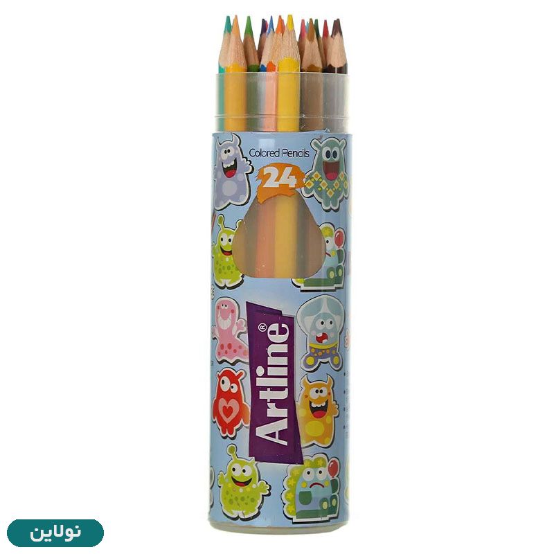 قیمت و خرید مداد رنگی 24 رنگ آرت لاین Artline استوانه ای طرح هیولا | نولاین