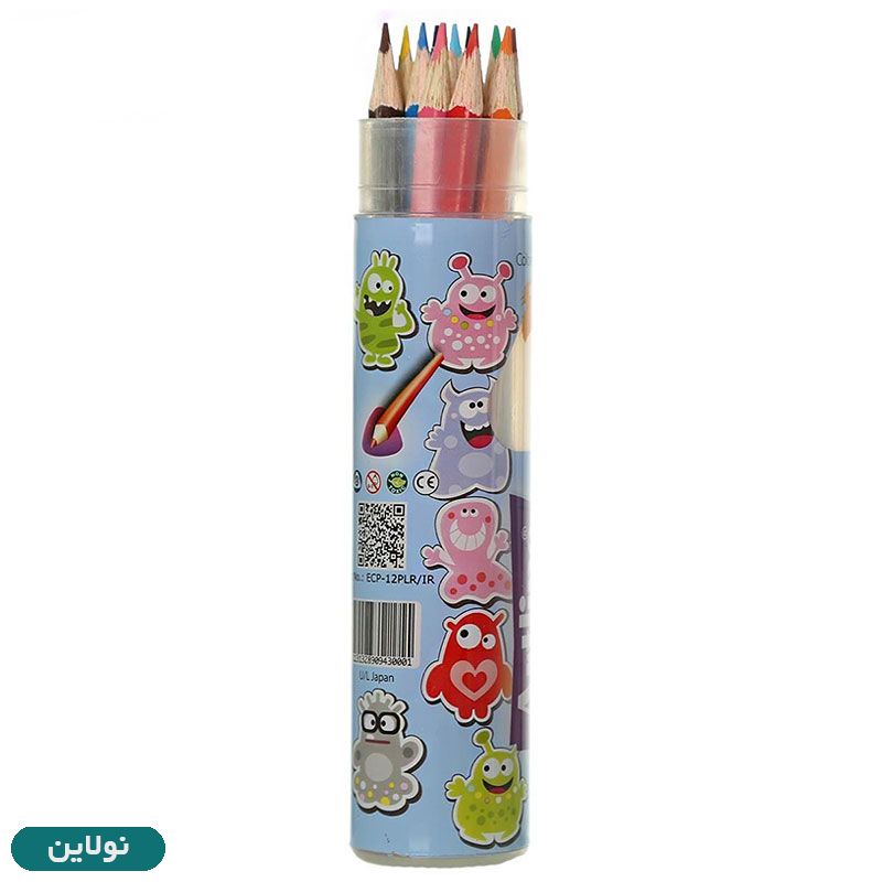 قیمت و خرید مداد رنگی 12 رنگ آرت لاین Artline استوانه ای طرح هیولا | نولاین
