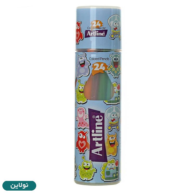 قیمت و خرید مداد رنگی 24 رنگ آرت لاین Artline استوانه ای طرح هیولا | نولاین