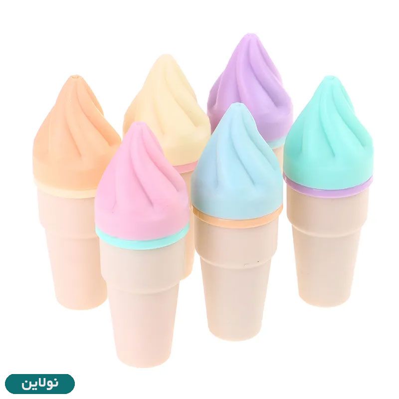 قیمت و خرید هایلایتر فانتزی طرح بستنی بسته 6 عددی | نولاین