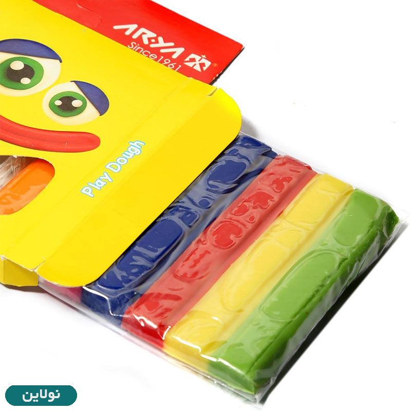 قیمت و خرید خمیر بازی 6 رنگ مقوایی آریا کد 1057 | نولاین