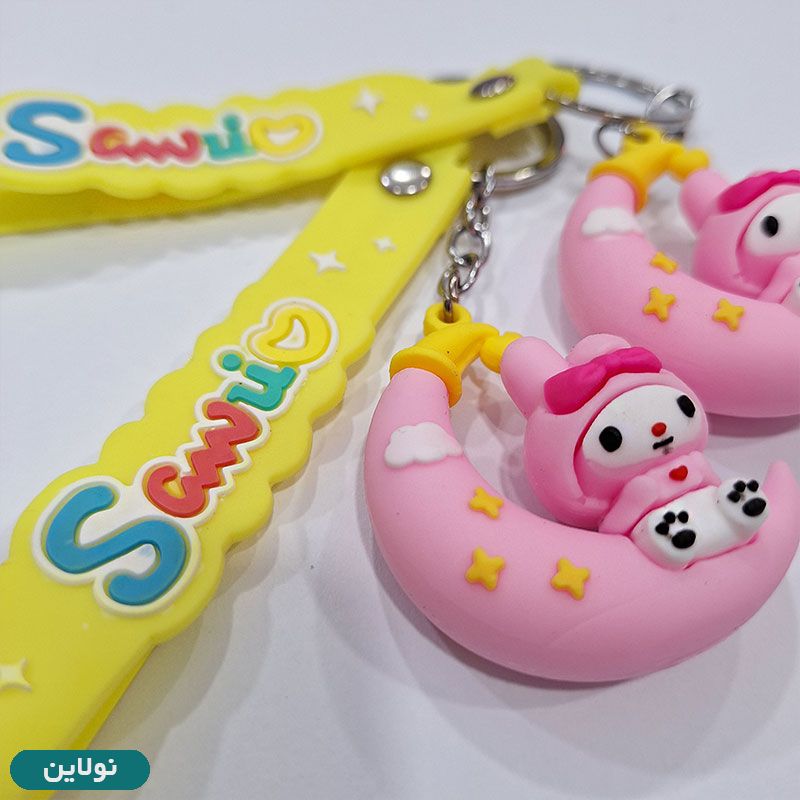 قیمت و خرید جاکلیدی فانتزی سیلیکونی طرح دختر و ماه کد 0014 | نولاین