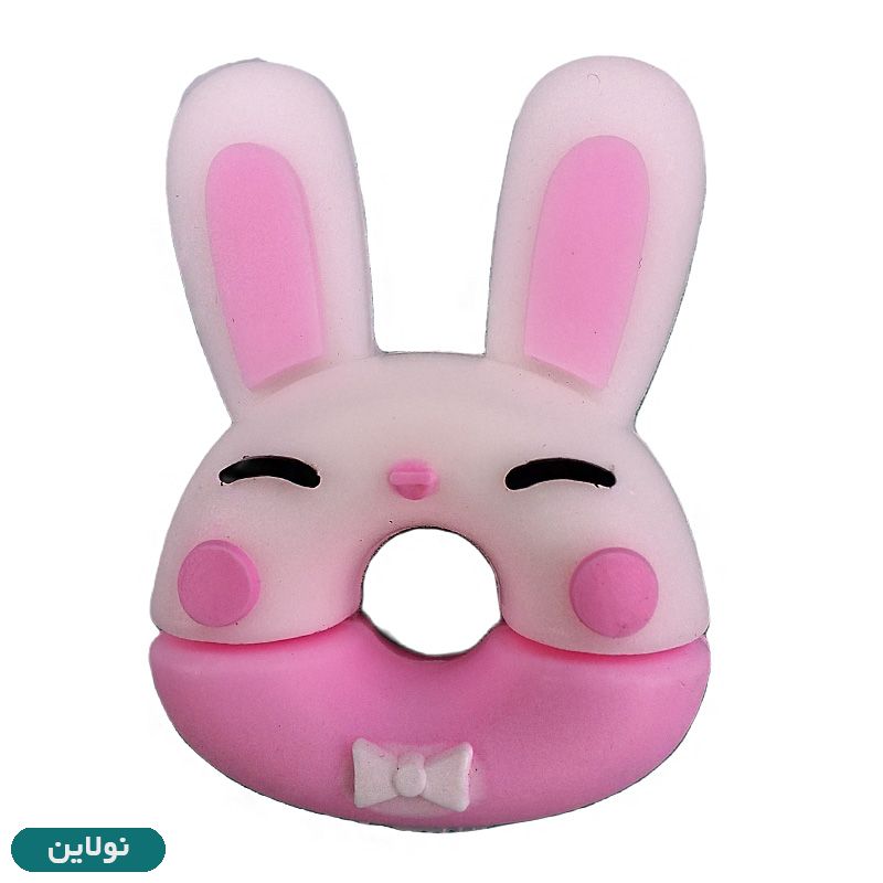 قیمت و خرید سرمدادی سیلیکونی طرح دونات خرگوش کد 001 | نولاین