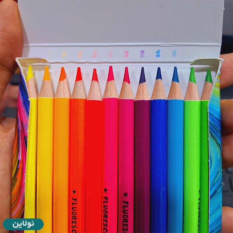 قیمت و خرید مداد رنگی فلورسنت 12 رنگ آرتیست آریا Artist Arya | نولاین