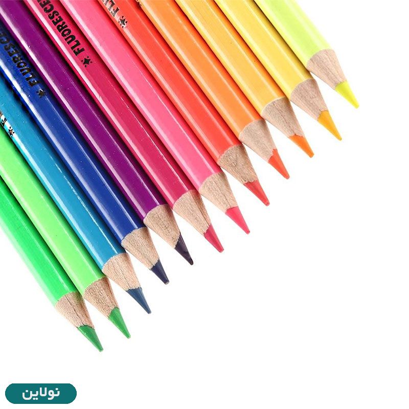قیمت و خرید مداد رنگی فلورسنت 12 رنگ آرتیست آریا Artist Arya | نولاین