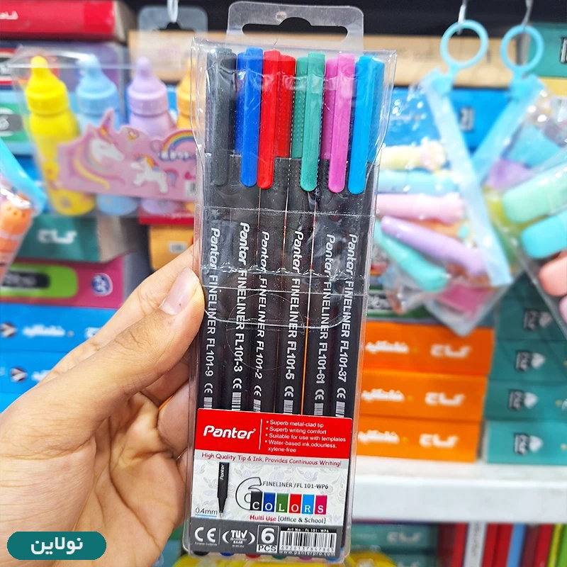 قیمت و خرید روان نویس نوک نمدی (فاین لاینر) پنتر بسته 6 عددی | نولاین