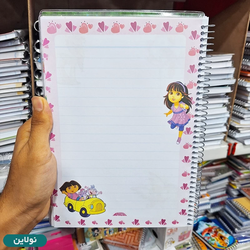 قیمت و خرید دفتر مشق تک خط حاشیه دار 100 برگ سیمی طرح سوفیا محصل | نولاین