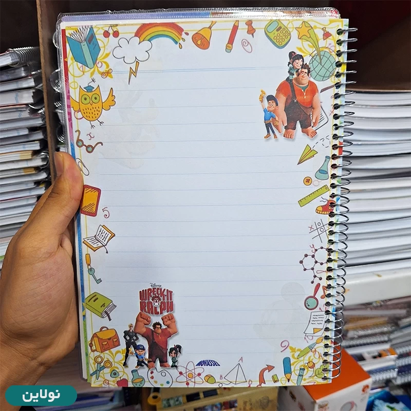 قیمت و خرید دفتر مشق تک خط حاشیه دار 100 برگ سیمی طرح بچه رئیس محصل | نولاین