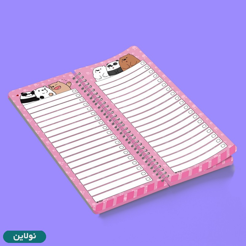 قیمت و خرید دفتر تودولیست طرح سه خرس کله فندقی مستر راد کد 1729 | نولاین