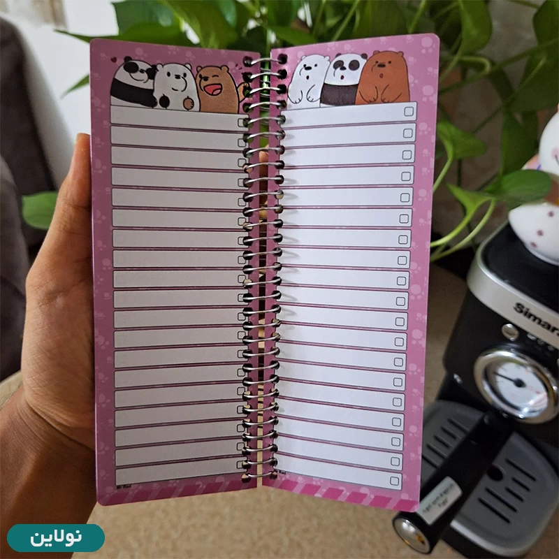 قیمت و خرید دفتر تودولیست طرح سه خرس کله فندقی مستر راد کد 1729 | نولاین