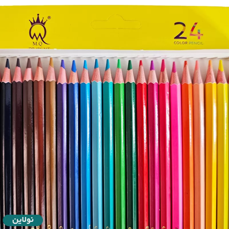 قیمت و خرید مداد رنگی 24 رنگ ام کیو mq جعبه مقوایی | نولاین