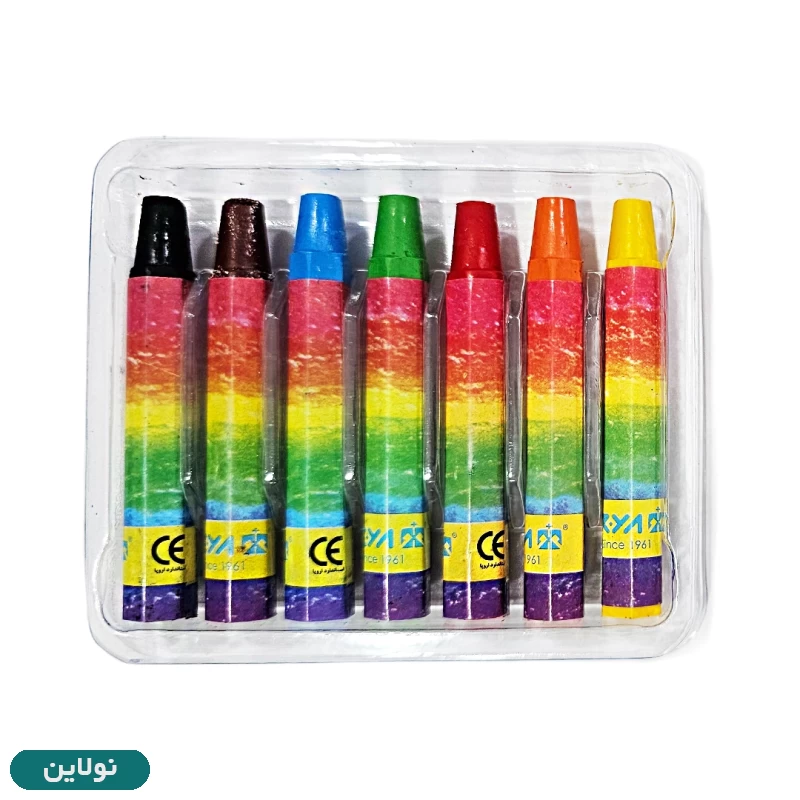 قیمت و خرید پاستل روغنی 1+6 رنگ جعبه مقوایی آریا کد 2024 | نولاین
