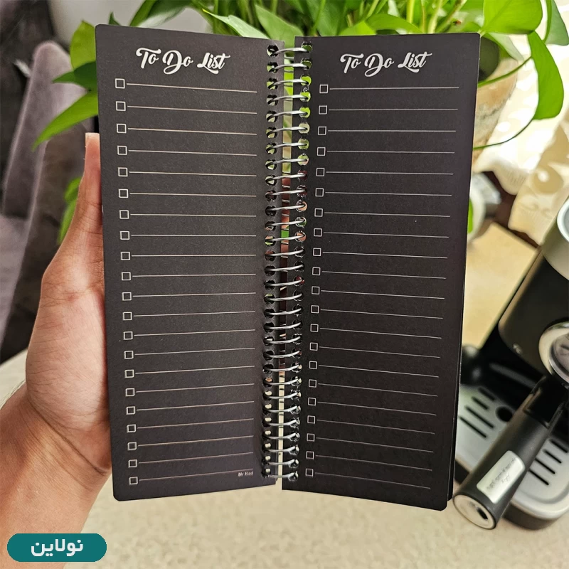 قیمت و خرید دفتر تودولیست طرح سلطنتی کاغذ مشکی مستر راد کد 1691 | نولاین