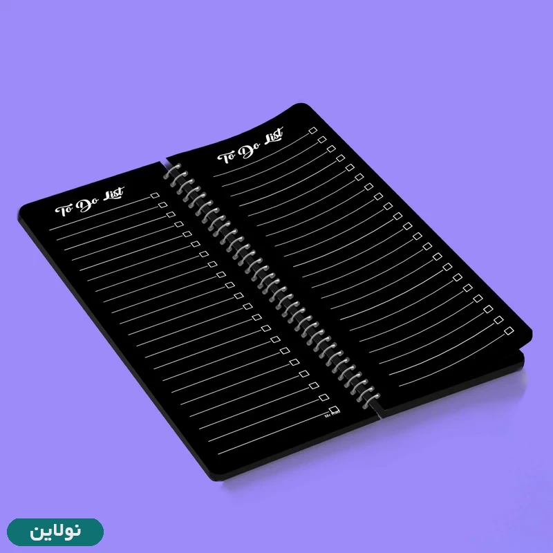 قیمت و خرید دفتر تودولیست طرح سلطنتی کاغذ مشکی مستر راد کد 1691 | نولاین
