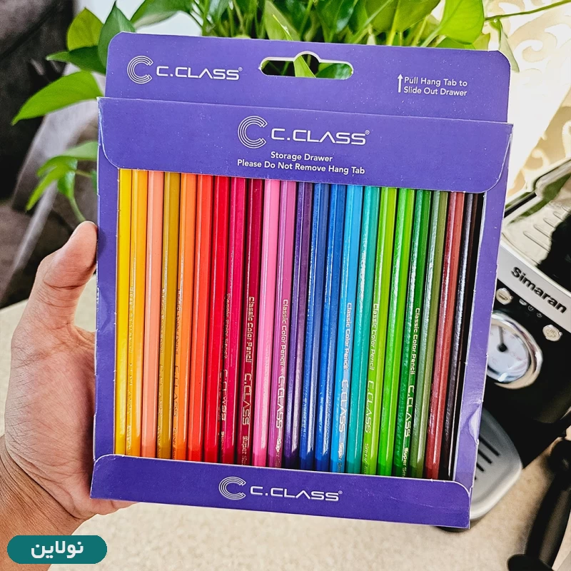 قیمت و خرید مداد رنگی 24 رنگ سی کلاس جعبه مقوایی | نولاین