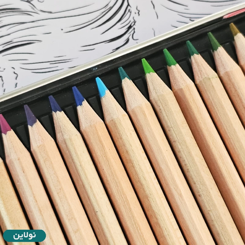 قیمت و خرید مداد رنگی 3 + 24 رنگ آریا جعبه فلزی کد 3022 | نولاین