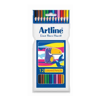 مداد رنگی 12 رنگ آرت لاین artline جعبه مقوایی کد ECP12-P/IL | نولاین