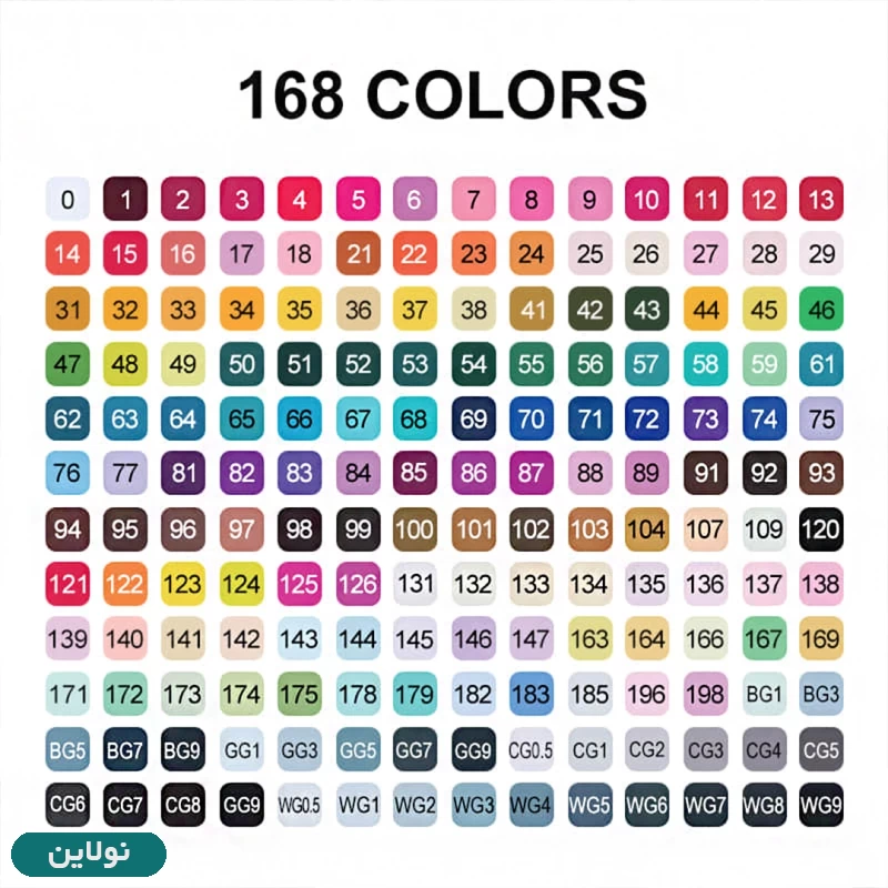 قیمت و خرید ماژیک طراحی و نقاشی راندو 2 سر twin marker موبی (168 کد رنگ) | نولاین قیمت و خرید ماژیک طراحی و نقاشی راندو 2 سر twin marker موبی (168 کد رنگ) | نولاین