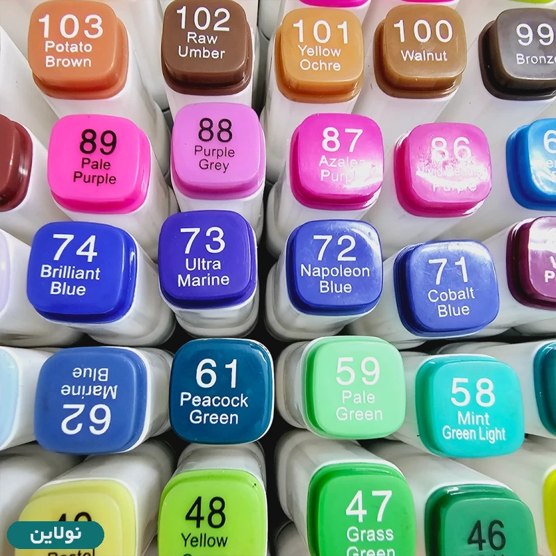 قیمت و خرید ماژیک طراحی و نقاشی راندو 2 سر twin marker موبی (168 کد رنگ) | نولاین قیمت و خرید ماژیک طراحی و نقاشی راندو 2 سر twin marker موبی (168 کد رنگ) | نولاین